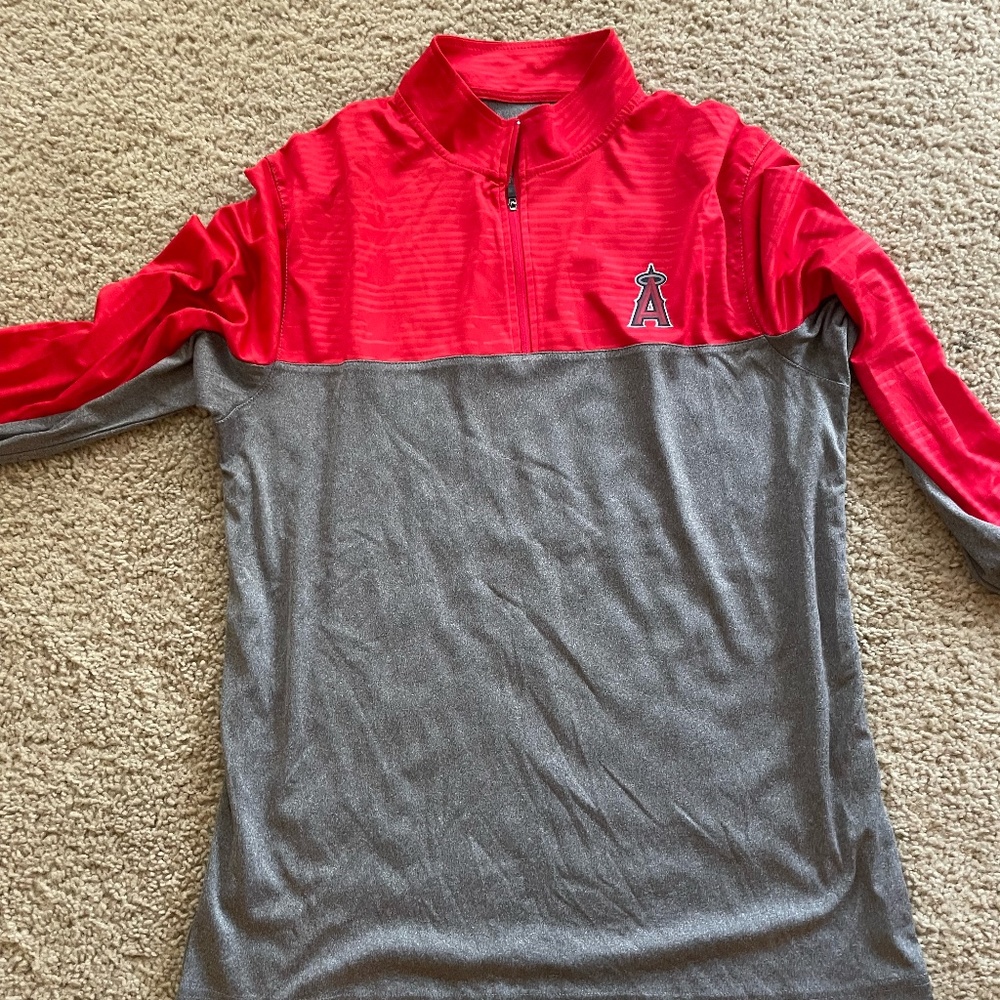 Los Angeles Angels (MLB) Men's Quarter Zip Jacket - Large